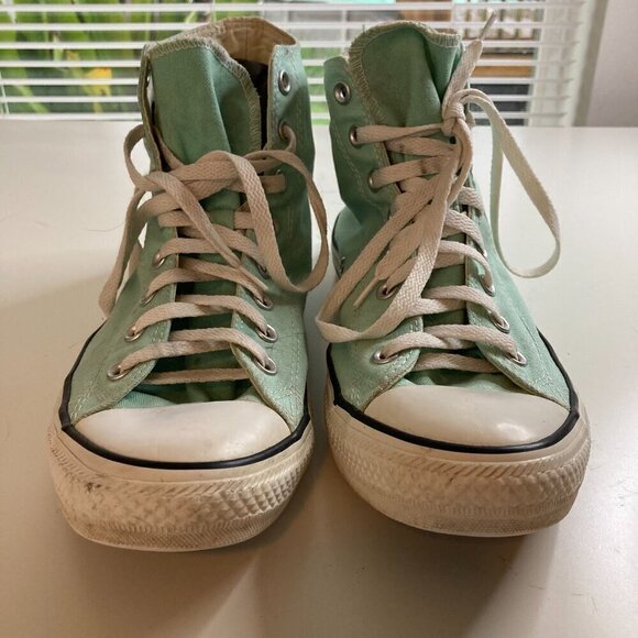 Converse Chuck Taylor All star High Tops Women Sz 12 Men Sz 10 Mint Green - Picture 2 of 8